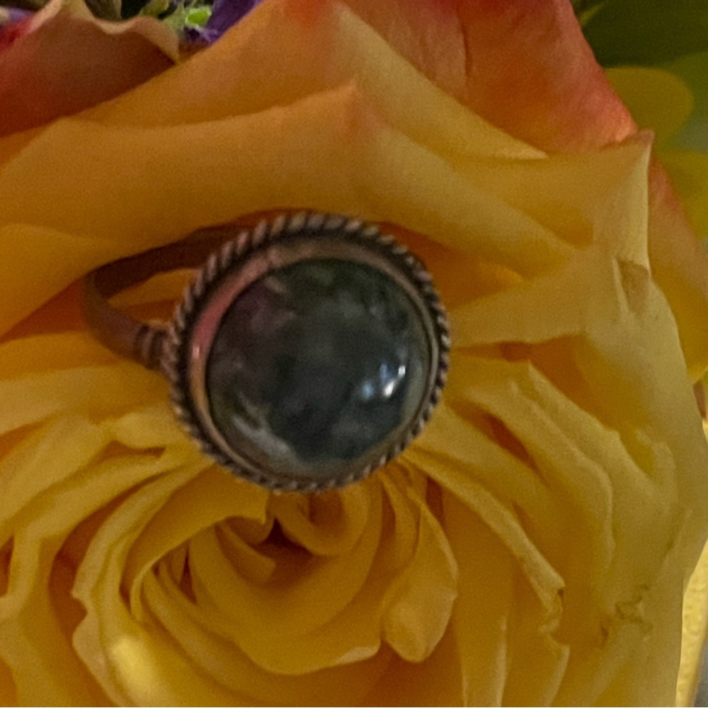 Sterling jade ring